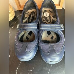 Skechers Womens Speedsters Mary Jane Shoes Blue Leather Hook & Loop Strap 7